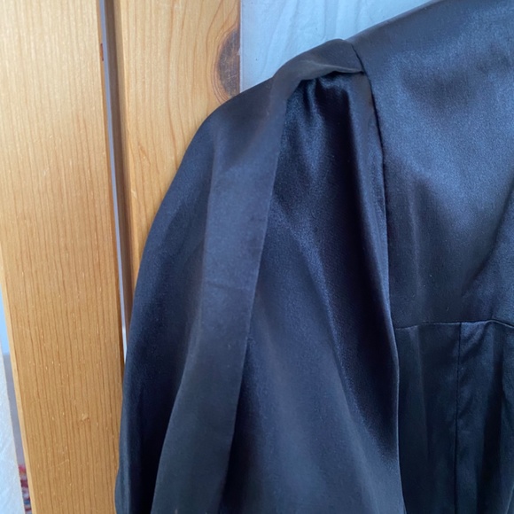 Vintage y2k Black satin wrap dress - Picture 6 of 8